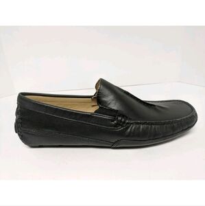 Massimo Matteo Venetian Driver Loafers, Black, Mens 10 M